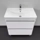 Тумба-умывальник Comforty напольная Валдай-80Н белая матовая с раковиной Comforty 4480