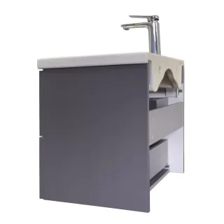 Тумба-умывальник Comforty Лима-70Н2 белый матовый с раковиной Como 70