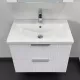 Тумба-умывальник Comforty подвесная Лима-70П2 белая матовая с раковиной Como 70