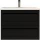 Подвесная тумба под раковину Art&Max Platino 75см чёрный матовый AM-Platino-750-2C-SO-NM