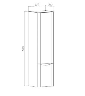 Шкаф-колонна Runo Тоскана светлое дерево (00-00001419)
