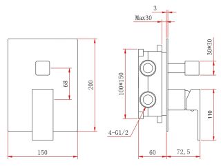 Душевой комплект Berges Ventas 3S чёрный матовый 073006