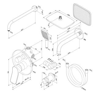 Душевой комплект Am.Pm X-Joy FB85A3RH40 хром
