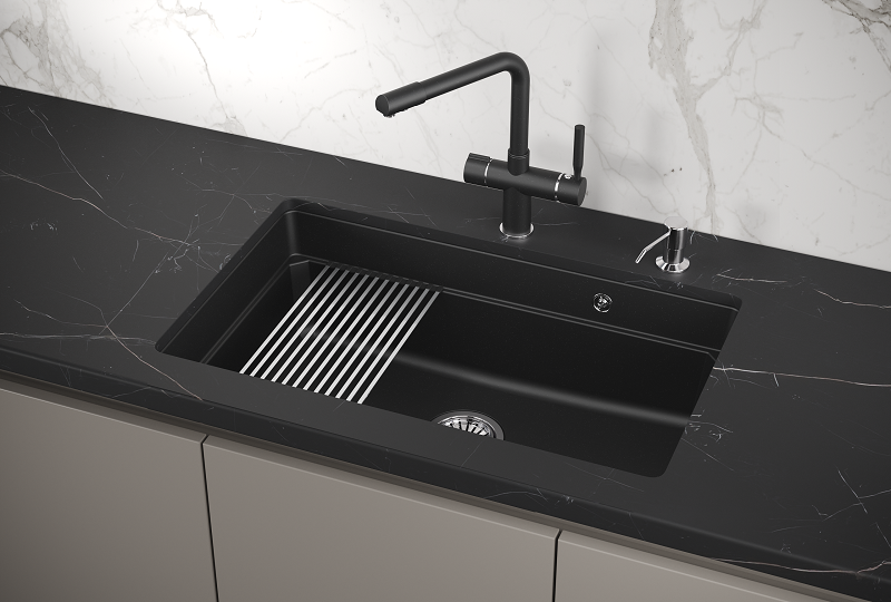 Мойка кухонная Granula Kitchen Space 7303U, ШВАРЦ