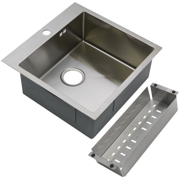 Мойка R5050H Melana ProfLine 3,0/200 сатин в комплекте с коландером