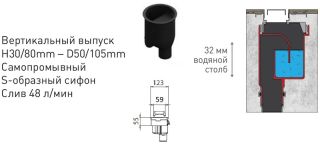 Душевой лоток Berges Wasserhaus C1 Norma 090037 60 Матовый хром