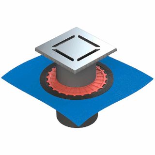 Душевой трап Berges Wasserhaus Zentrum Norma 090462 10х10 Матовый хром