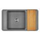 Мойка кухонная Акватон Беллис 87см серый 1A724832BS230