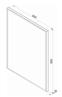 Зеркало с подсветкой Continent Life ЗЛП476 с сенсорным выключателем 60см