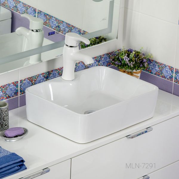 Накладная раковина Melana 7291-805 49см белый