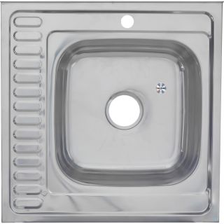 Мойка 6060 R Melana 0,8/180 правая хром с сифоном (006 t R *10)