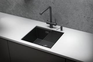 Мойка кухонная Granula 5045U, ЧЕРНЫЙ МАТОВЫЙ