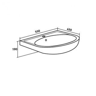 УМЫВАЛЬНИК RUNO мебельный Rosa Уют 55 (00000000153)