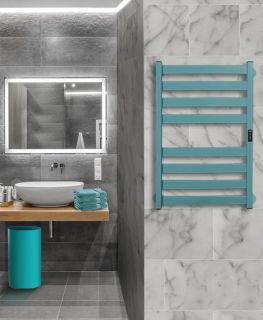 Полотенцесушитель электрический Indigo Oktava Slim 5 LСLOKS5E80-50CLRt 80x50 см бирюзовый