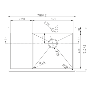 Мойка D7851HG-R Melana ProfLine 3,0/220 правая золото
