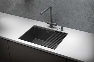 Мойка кухонная Granula 6045U, ГРАФИТ МАТОВЫЙ