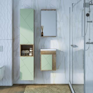 Тумба под раковину Бриклаер Кристалл 4627125417115 40 см фисташковый