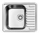 Кухонная мойка IDDIS Strit STR58PDi77S с сифоном 58см сталь