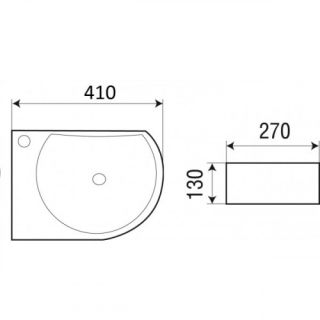 Раковина подвесная WW SK Арт. AISBACH 5014L 10000003876