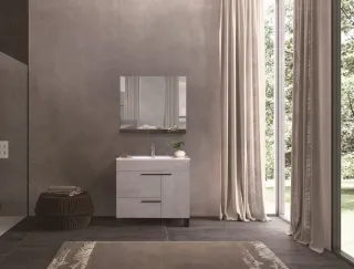 Напольная тумба с раковиной Parly Spa Gill100 цементно-серый