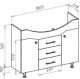 Тумба под раковину Bellezza Джулия 105см белый 00000010072