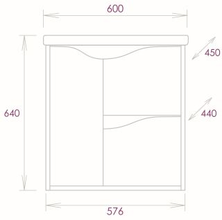 Подвесная тумба под раковину Onika Брендон 106138 60см бетон крем/камень светлый