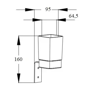 Стакан с держателем Boch Mann BM10664 чёрный