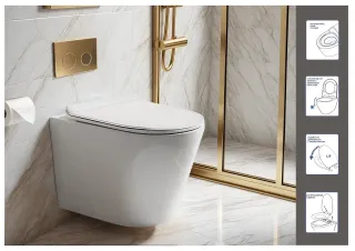 Унитаз подвесной Ceruttispa Faro Aria Tornado CT10833 безободковый белый