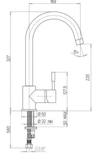 Смеситель для кухни Paini Cox 78CR5722LLMKM белый/хром