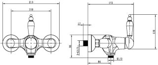 Смеситель для душа Boheme Imperiale Ripresa золото 324
