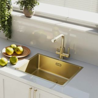 Кухонная мойка Lemark Olanga 540 9938126 светлое золото