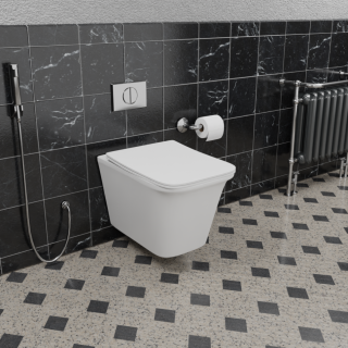 Унитаз CeramaLux 2622E подвесной с сиденьем Микролифт