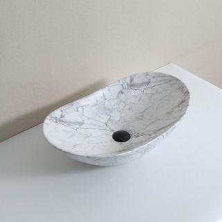 Раковина  CeramaLux 1575 белая 63 см