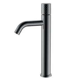 Смеситель для раковины Boheme Stick Diamond 122-SGM оружейная сталь