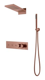 Душевой комплект Boheme Fusion 131-CB с термостатом брашированная медь