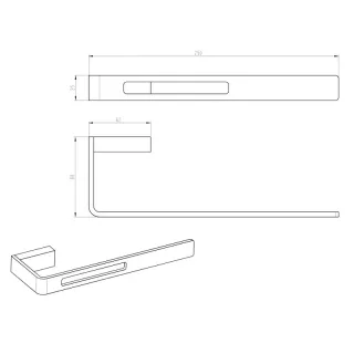Полотенцедержатель Boheme Q 10945-NB 25 см брашированный никель