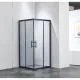 Душевой уголок Timo Imwei YL-9002B 90x90 см с поддоном профиль чёрный стекло прозрачное