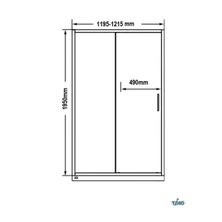 Душевая дверь в нишу Timo T03 120 см чёрный