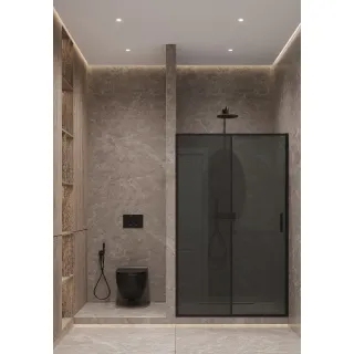 Душевая дверь в нишу Timo T05 150 см чёрный