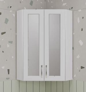 Шкаф с зеркальной вставкой Style Line Эко Стандарт 45 ЛС-00002331 угловой белый