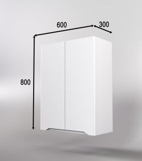 Подвесной шкаф Style Line Марелла мини 60 Люкс Plus СС-00002424 белый матовый