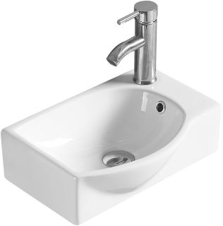 Раковина накладная SantiLine SL-2018L 40см левая белый