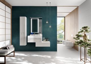 Тумба под раковину Акватон Сакура 80см ольха наварра/белый 1A236401SKW80