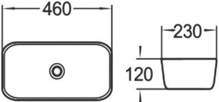 Раковина накладная SantiLine SL-1050 46см белый