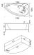 Акриловая ванна Bas Николь 170x100 см правая без гидромассажа