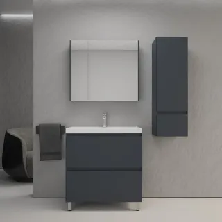 Тумба под раковину напольная Style Line Манхэттен ЛС-00002375 70 см графит