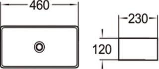 Раковина накладная SantiLine SL-1100 46см белый