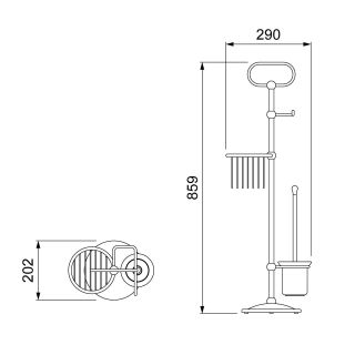 Стойка в ванную комнату Timo Nelson антик 160185/02