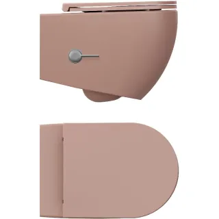 Подвесной унитаз Isvea Infinity 10NFS1005I-2S безободковый с функцией биде лососевый матовый