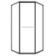 Душевой уголок Timo T35L 100x100 см левый чёрный